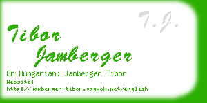 tibor jamberger business card